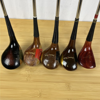 #ad Vtg Power Bilt Citation Spalding Pedersen Persimmon Fairway Woods Lot Of 5 RH $39.99