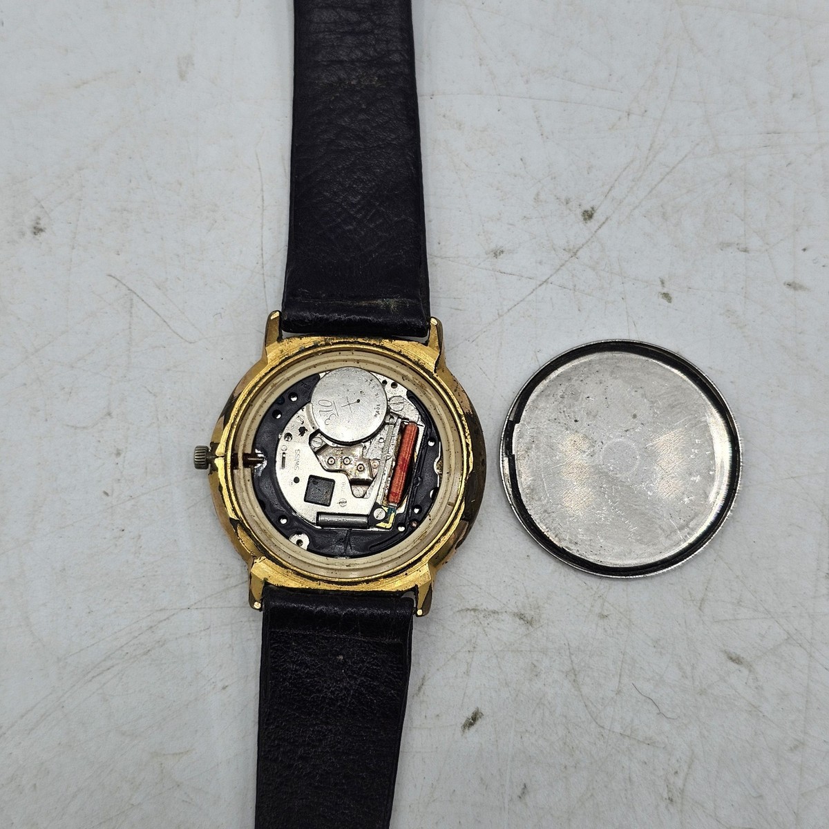 Vintage Alfex Moon Phase Roman Numerals Dial Swiss Made Quartz