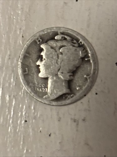 1919 Mercury Dime - Build your silver coin collection - Free shipping