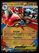 Carta Pokemon Mega Evoluzione Mega Lucario ex 077/132 Doppia Rara