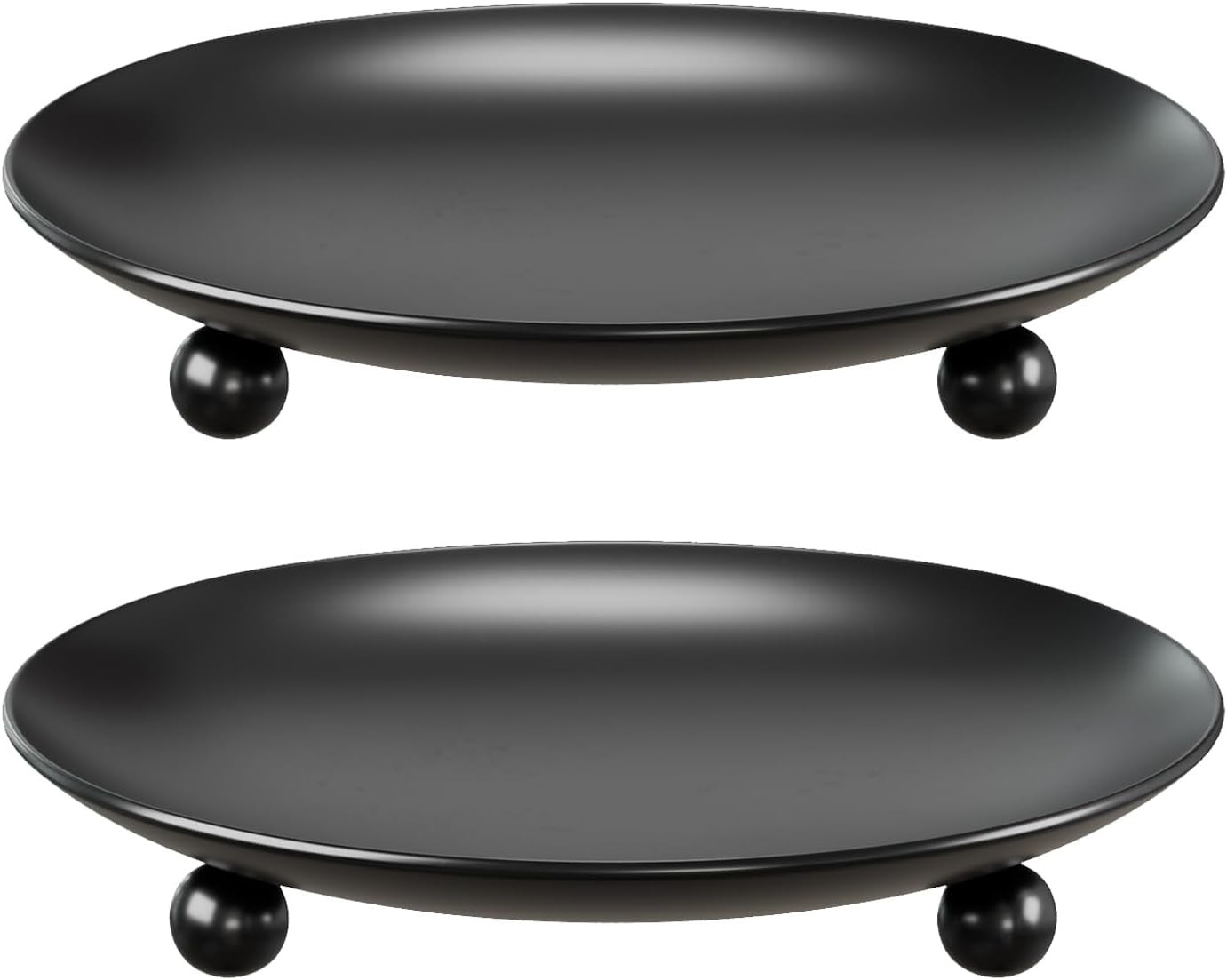 S For Pillar Candles, Set Of 2 Premium Metal Candle Plates C