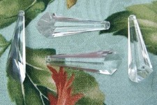 40x13mm Slant Cut Acrylic Crystal Pendants Beads Drops 4 bds174