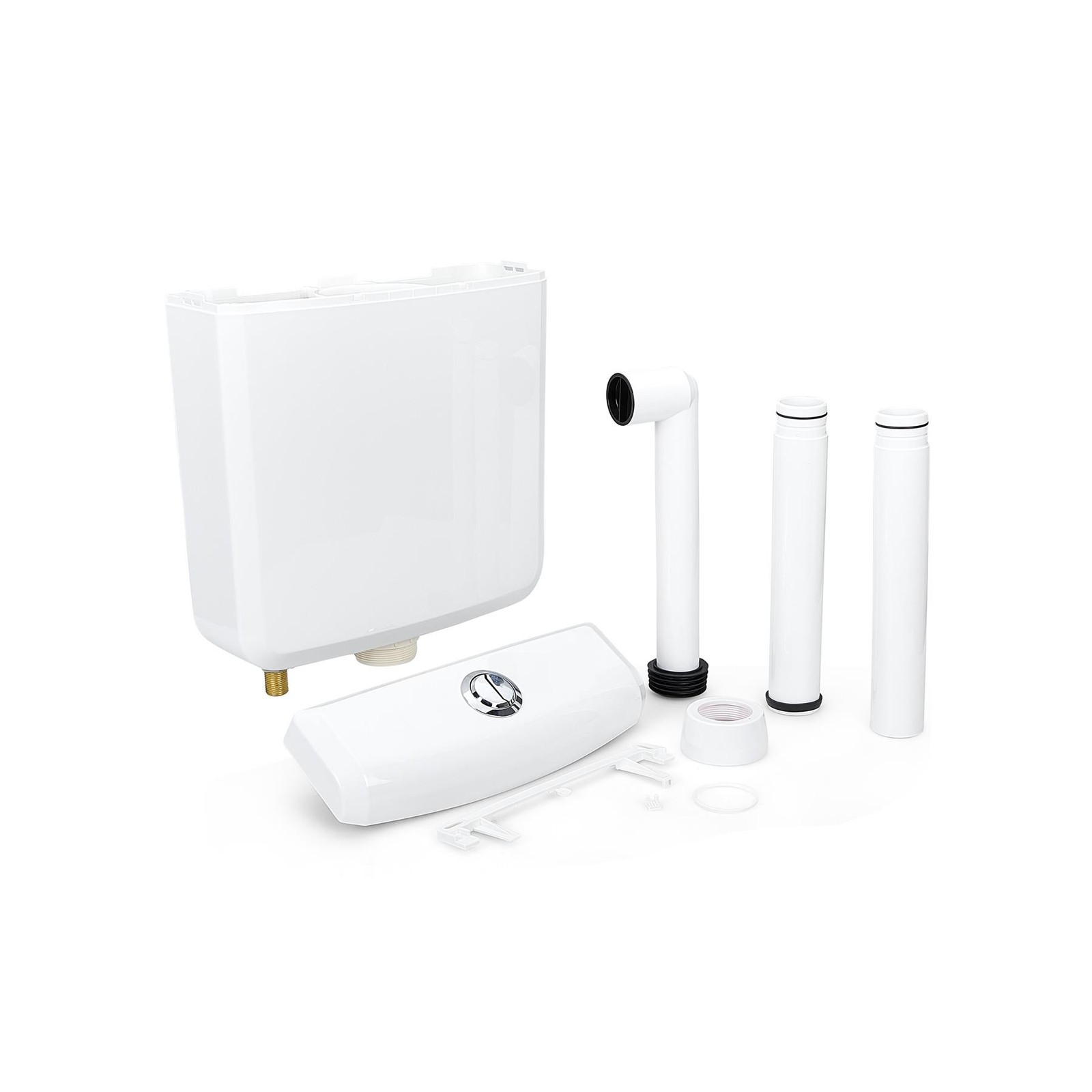 FlushDaddy Dual Flush Toilet Cistern Bottom Entry for Low Level Toilet Pan