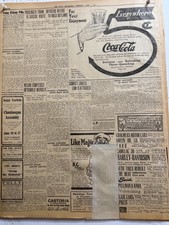 COCA-COLA 1911 NEWSPAPER ADS (11) NEWSPAPER PAGES WITH ADS