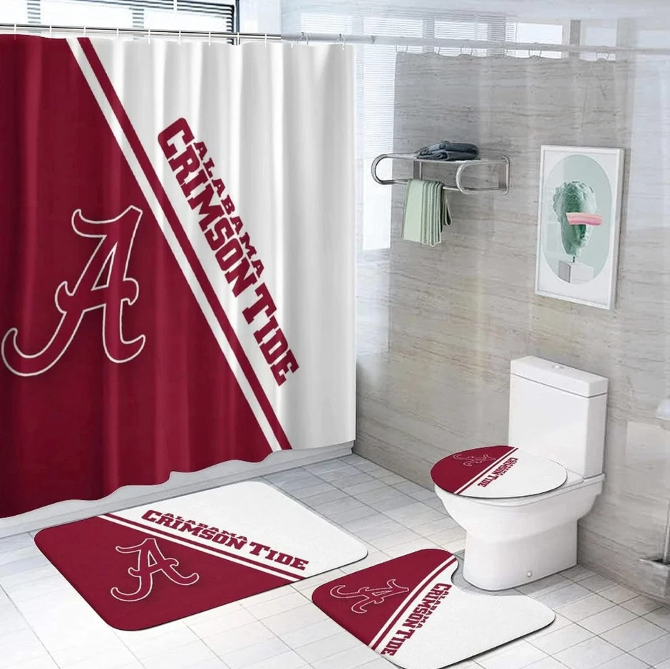 Albm Sport Theme Bathroom Set, Shower Curtain Set