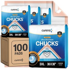 Chucks Premium Disposable Underpads 36  x36   100-Count Ultra Absorbent Bed Pads