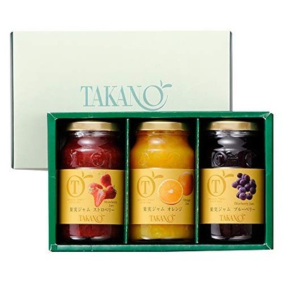 Shinjuku Takano Fruchtmarmelade 3 Stück (Erdbeere/Heidelbeere/Orange je 1 Stü...