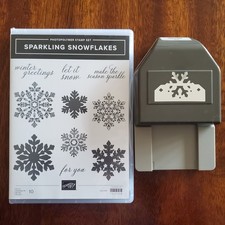 Stampin' Up Stamp  Punch Bundle - Sparkling Snowflakes