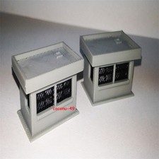 N1:160 2 Security Booths/ticket Booths Suitable 1:144 Gundam Train Railway Model