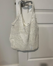 Shoulder Bag Crochet Shoulder Bag Neutral Boho Festival Beach Tote Summer Purse