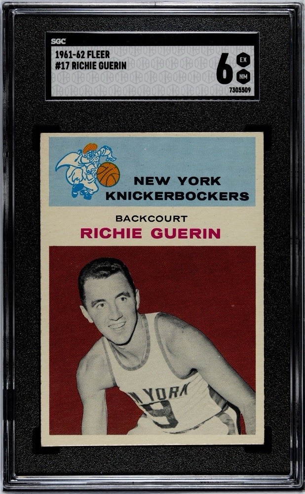1961 Fleer #17 Richie Guerin ROOKIE RC SGC 6 EX-NM New York Knicks