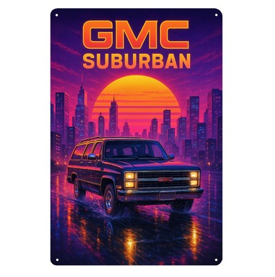 GMC Suburban Car Metall Poster - Blechschild - Größe: 20 x 30 cm
