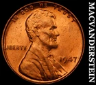 1947 Lincoln Wheat Cent - Red Choice Gem Brilliant Unc  No Reserve  #G8895