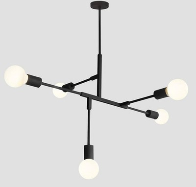 BOKT Modern Industrial Pendant Light Matte Black Sputnik Chandelier 2666 2667