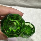 2 Vintage Green Glass Dental Dappen  Dishes Marked Japan — photo 8