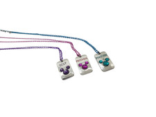 Disney 3 Best Friends Forever Necklace Set 3 pc Mickey Mouse Crystal Disneyland