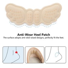 5 Pair Wing shaped Heel Sticker Non-Slip Anti Wear Heel Patch Pads Feet Care