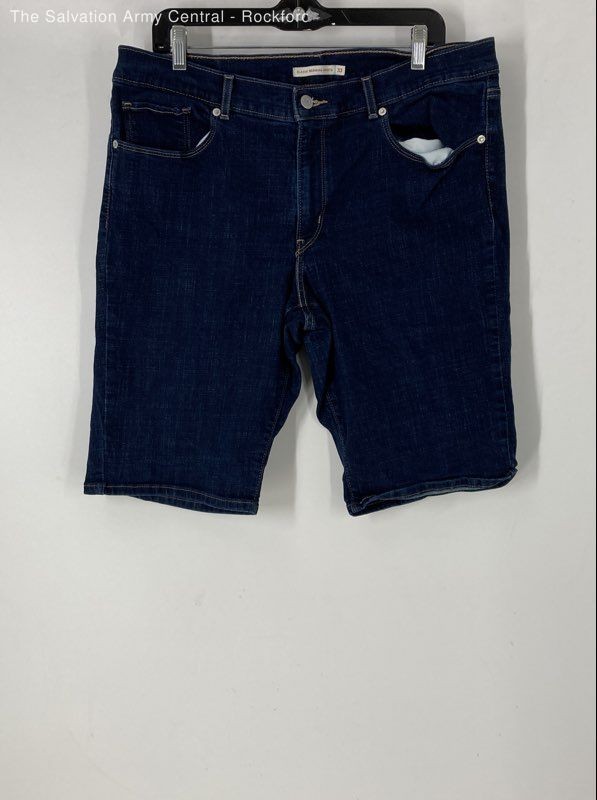 Levi's Womens Blue Medium Wash Denim Bermuda Jean Shorts Size 33/34 Lot Of 2