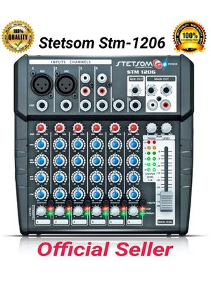 Stetsom Stm-1206 Kfz Soundboard 6 Kanäle Cinch Aux 12 V Mikrofon
