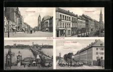 AK Köln-Deutz, Freiheitstraße, Tempelstraß...