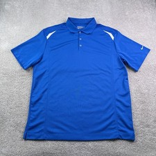 Nike Golf Polo Shirt Mens XL Blue Tour Performance Dri Fit Golfing Lightweight