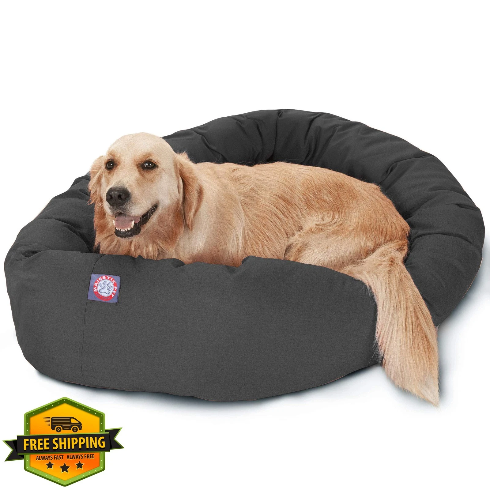 Majestic Pet Large 40" Gray Calming Dog Bed