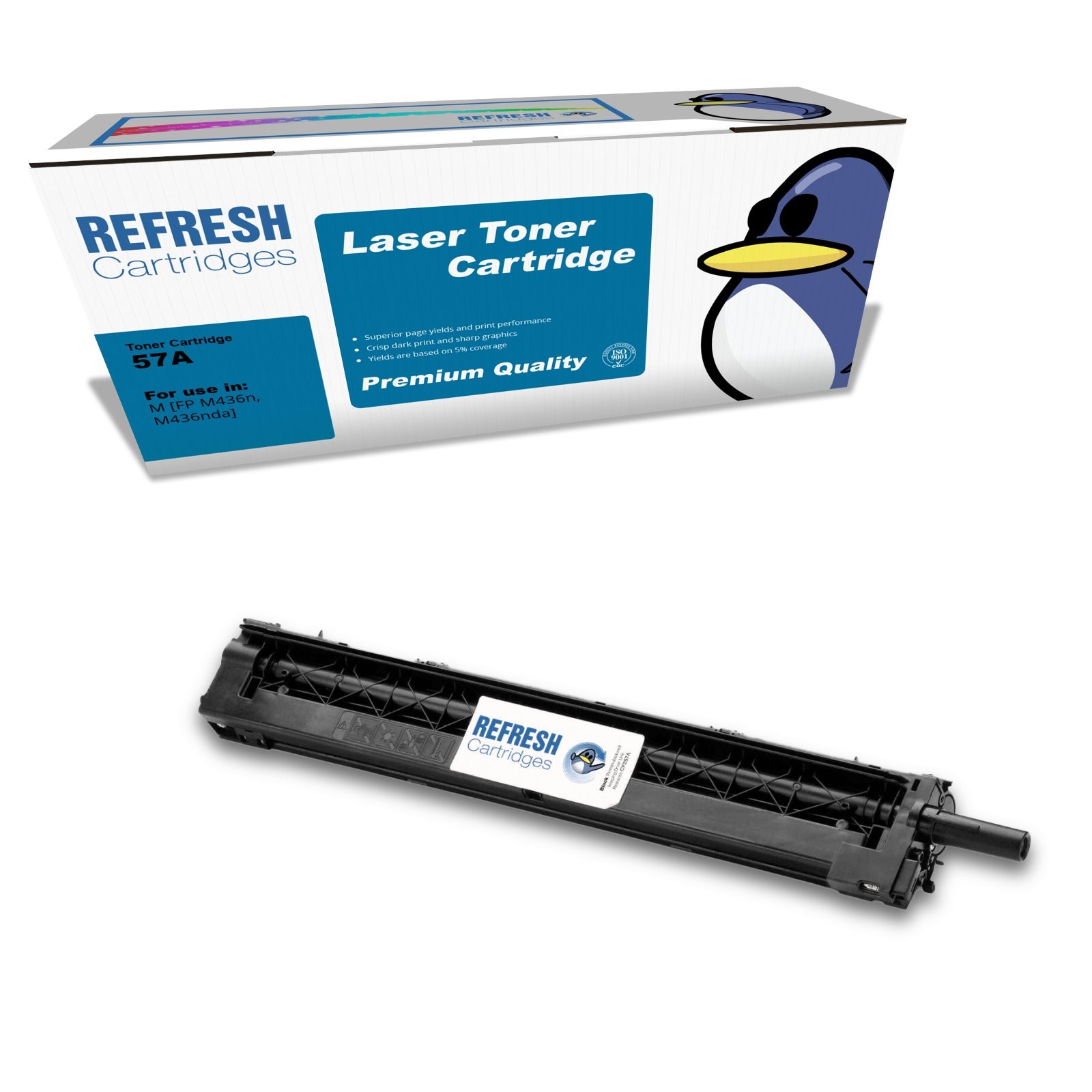 Refresh Cartridges Replacement  Black Drum 57A Compatible With HP Printers