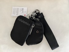  NWT Lululemon Dual Pouch Wristlet Black 