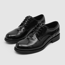 Men Leather Pointed Toe Lace Up Casual Shoes Business Formal Leather Dress Shoes