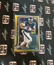 2025 Topps Chrome Football AJ BROWN GOLD PIGSKIN REFRACTOR /50 EAGLES