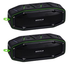 2 Rockville RPB27 V2 20w Portable Waterproof Bluetooth Speakers w/Wireless Link