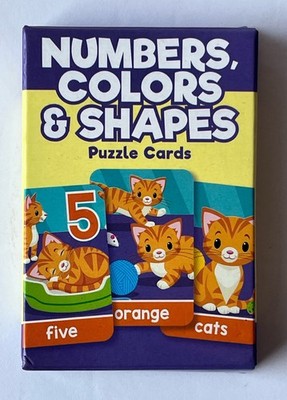 School Zone Numbers Colors Shapes Puzzle Cards Complete 24 Puzzles Boxed