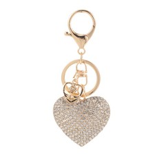  Portachiavi a cuore carino con ciondolo portachiavi con strass bling per borsa