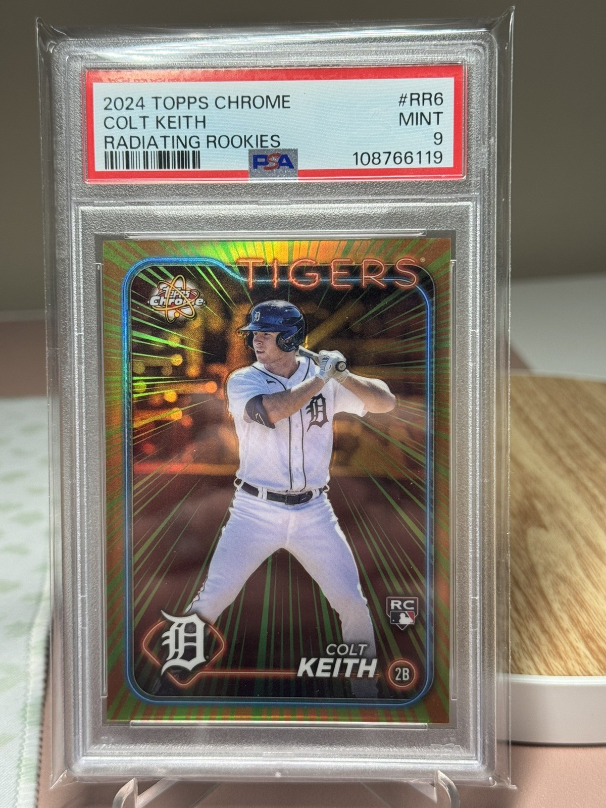 2024 Topps Chrome - Radiating Rookies Colt Keith #RR-6 (RC) PSA 9 Tigers