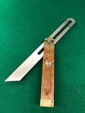 Vintage STANLEY No. 25 Brass & Rosewood Sliding T-Bevel Square 10" Inch