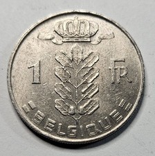 1970 Belgium One 1 Franc - Copper Nickel Coin - Belgian - World - French Text