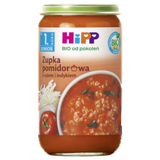 HiPP Zupka pomidorowa z ryżem i indykiem BIO, 250 g Hipp Polska sp. z o.o.