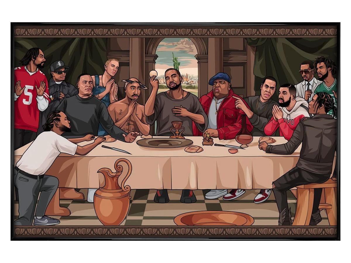 The Last Supper of Hip Hop Maxi Poster - Black Gloss Framed