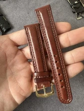 Vintage Watch Strap 18 mm  Leather Nos Top Quality V65