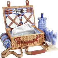 Picknickkorb Set FüR 2-4 Personen Mit KüHlfach Und Wasserdichter Decke Camping