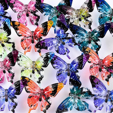30pcs Acrylic Butterfly Beads for Pens Fancy Focal Beads for Beadable Pens Be...