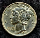 1941 Mercury Dime 90% Silver Strong MS Features Clear Bands Sharp Strike Coin