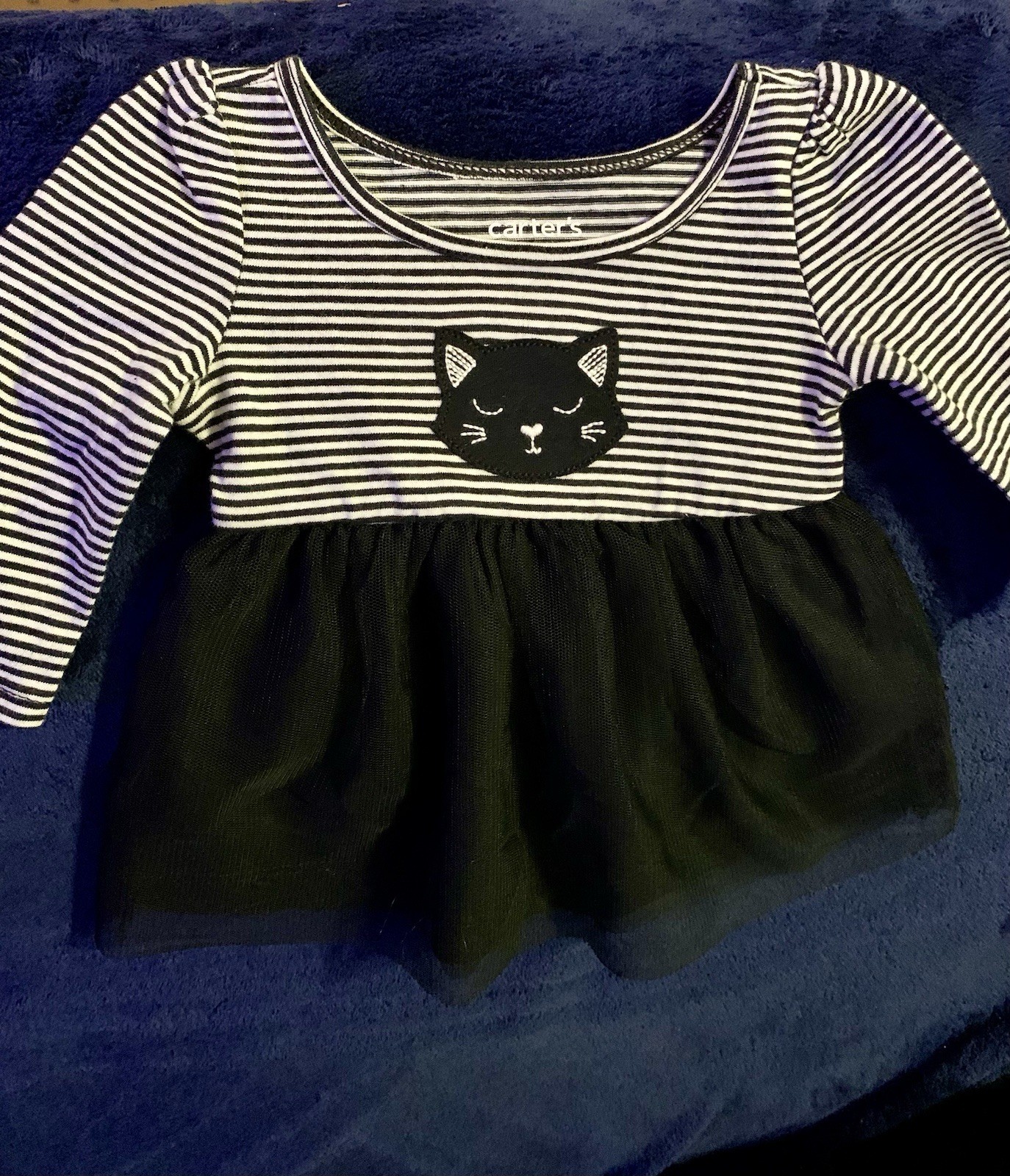 Carter's Child of Mine Baby Girl Black Cat Dress, 2-Piece, Size Newborn