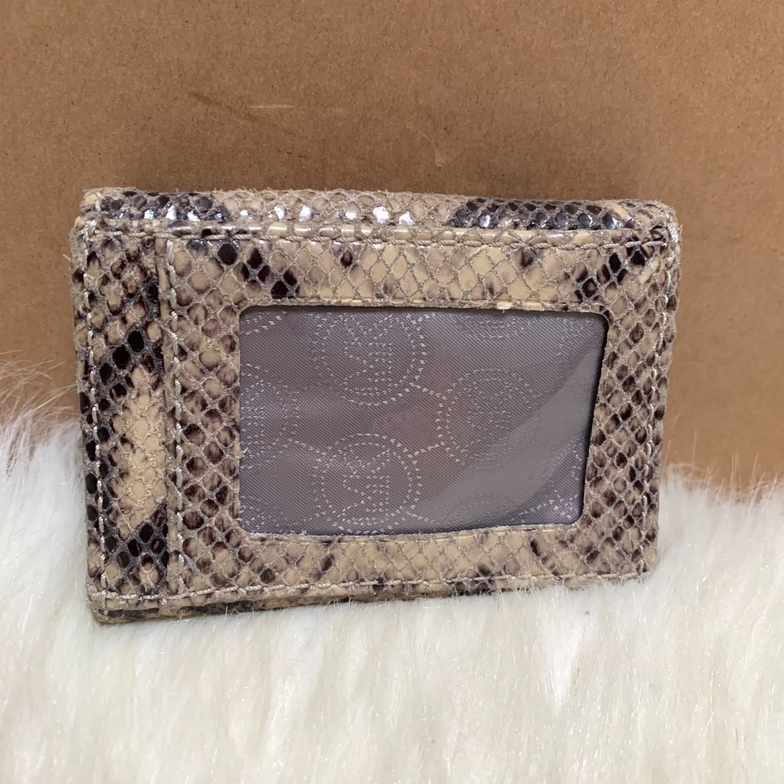 MICHAEL KORS Gray Python Leather Small Vintage JE… - image 19