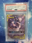 2019 Pokemon Sun Moon Unified Minds Full Art MEWTWO & MEW gx English PSA 9 MINT
