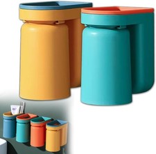 Toothbrush Holder Wall Mounted with Cup, 2-in-1 Toothbrush Holders Cups