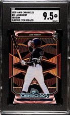 2020 Panini Chronicles Luis Robert RC Obsidian SGC 9.5 Electric Etch Red /25
