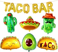 KatchOn, Cinco De Mayo Decorations - Huge 13 Pcs, Taco Bar Gold 
