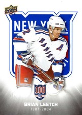 Brian Leetch 2025-26 UD New York Rangers Centennial White #30 Hobby NH ID:164894