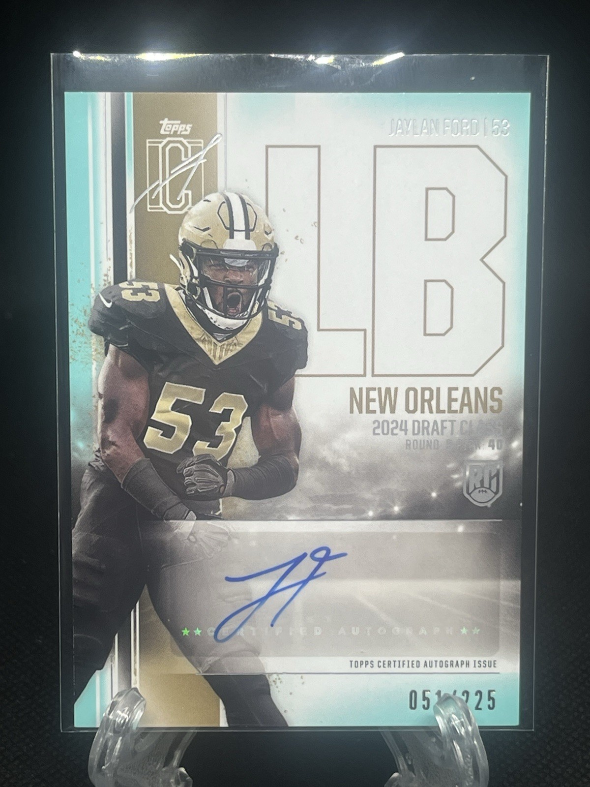 Jaylan Ford Topps Signature Class Rookie Class Autograph Variation #RCAJF Teal